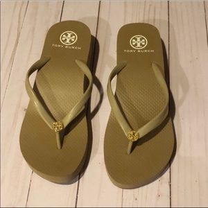 SOLD!! Tory Burch Wedge Flip Flop Sandals